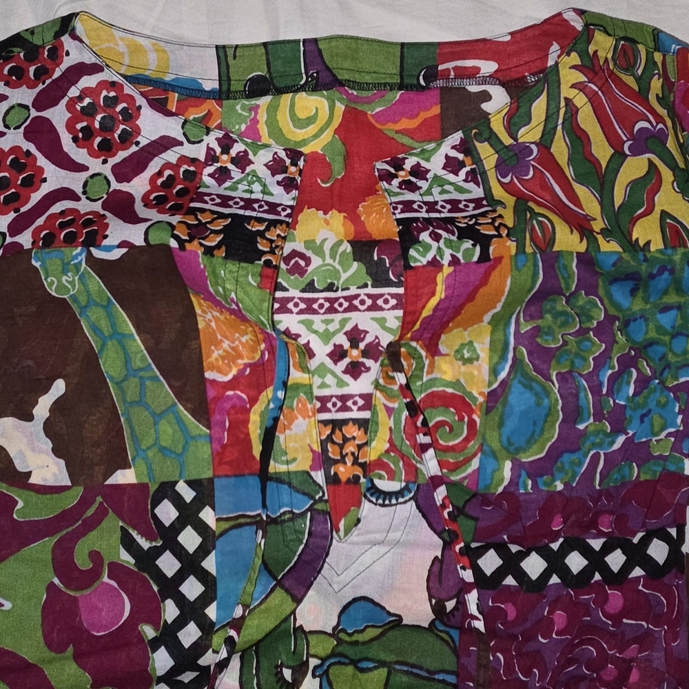 Multicolor Patchwork Blouse - Picture 3 of 6